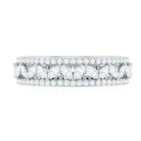 Certified Marquise Moissanite Wedding Band