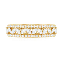Certified Marquise Moissanite Wedding Band