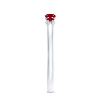 Natural July Birthstone Ruby 5 Stone Ring for Promise