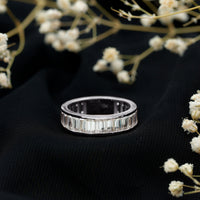 Certified Moissanite Channel Set Eternity Band