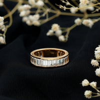 Certified Moissanite Channel Set Eternity Band