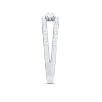 Certified Moissanite 3 stone anniversary ring for women by Rosec Jewels, featuring sparkling gemstones and elegant gold band.