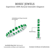 Emerald Full Eternity Band Ring in Bezel Setting