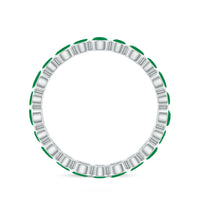 Emerald Full Eternity Band Ring in Bezel Setting