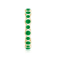 Emerald Full Eternity Band Ring in Bezel Setting