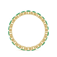 Emerald Full Eternity Band Ring in Bezel Setting