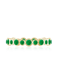 Emerald Full Eternity Band Ring in Bezel Setting