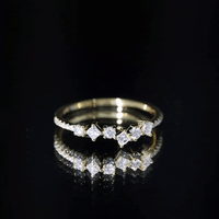 Certified Moissanite Half Eternity Ring for Women