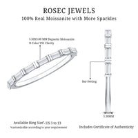 Bar Set Moissanite Eternity East West Ring