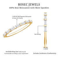 Bar Set Moissanite Eternity East West Ring