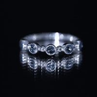 Bezel Set London Blue Topaz Semi Eternity Band
