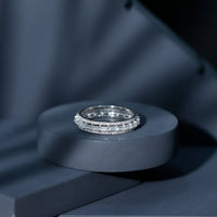 Certified Baguette Moissanite Eternity Wedding Band for Women