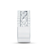 Certified Moissanite Infinity Wedding Band for Women