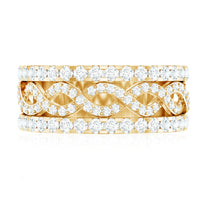 Certified Moissanite Infinity Wedding Band for Women