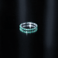 Certified Emerald Floating Eternity Band for Women