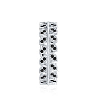 Real Black Onyx Leaf Wedding Band for Women