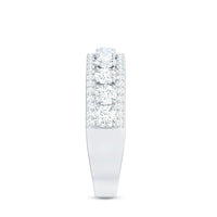 Certified moissanite wedding anniversary band ring for women with sparkling stones, crafted by Rosec Jewels.