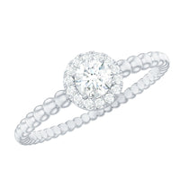 Certified Real Diamond Promise Ring with Bubble Shank