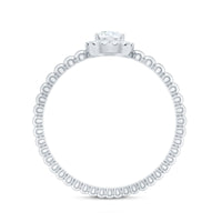 Certified Real Diamond Promise Ring with Bubble Shank