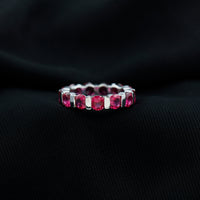Bar Set Lab Created Ruby Full Eternity Ring
