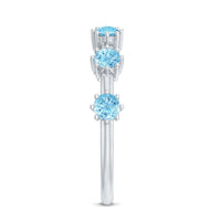 Natural Certified Aquamarine Promise Ring For Her