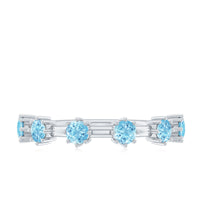 Natural Certified Aquamarine Promise Ring For Her