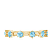 Natural Certified Aquamarine Promise Ring For Her