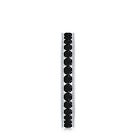 Black Onyx Wedding Band with Milgrain Detailing