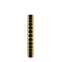 Black Onyx Wedding Band with Milgrain Detailing