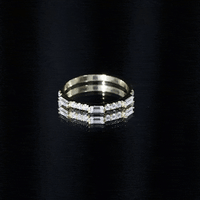 Baguette Moissanite Minimalist Stackable Eternity Ring