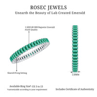 Lab Grown Emerald Baguette Eternity Band