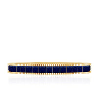 Natural Blue Sapphire Half Eternity Ring in Channel Set