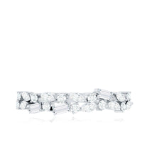Unique Moissanite Half Eternity Band Ring for Women