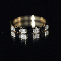 Bar Set Black Onyx and Diamond Half Eternity Wedding Band