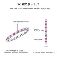 Pink Tourmaline and Diamond Stackable Ring