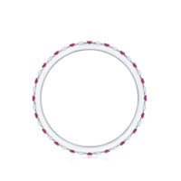 Pink Tourmaline and Diamond Stackable Ring