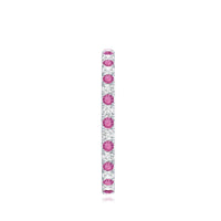 Pink Tourmaline and Diamond Stackable Ring
