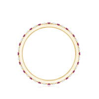 Pink Tourmaline and Diamond Stackable Ring