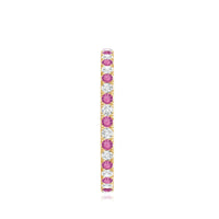 Pink Tourmaline and Diamond Stackable Ring