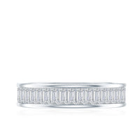 Baguette Cut Moissanite Wedding Band in Channel Setting