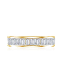 Baguette Cut Moissanite Wedding Band in Channel Setting