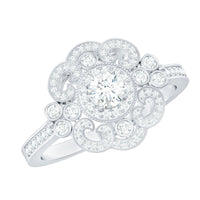 Vintage Looking Diamond Engagement Ring for Women