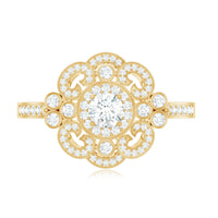 Vintage Looking Diamond Engagement Ring for Women