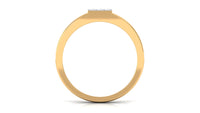 Certified Real Diamond Mens Engagement Band with Black Enamel