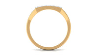 Natural Mens Diamond Band Ring with Black Enamel