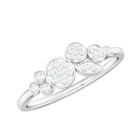 Illusion Set Round Diamond Cluster Engagement Ring