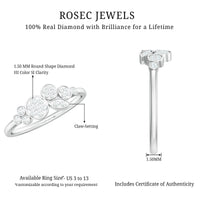Illusion Set Round Diamond Cluster Engagement Ring