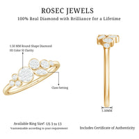 Illusion Set Round Diamond Cluster Engagement Ring