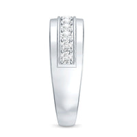Lab Grown Diamond Half Eternity Mens Wedding Band