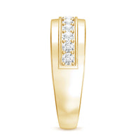 Lab Grown Diamond Half Eternity Mens Wedding Band